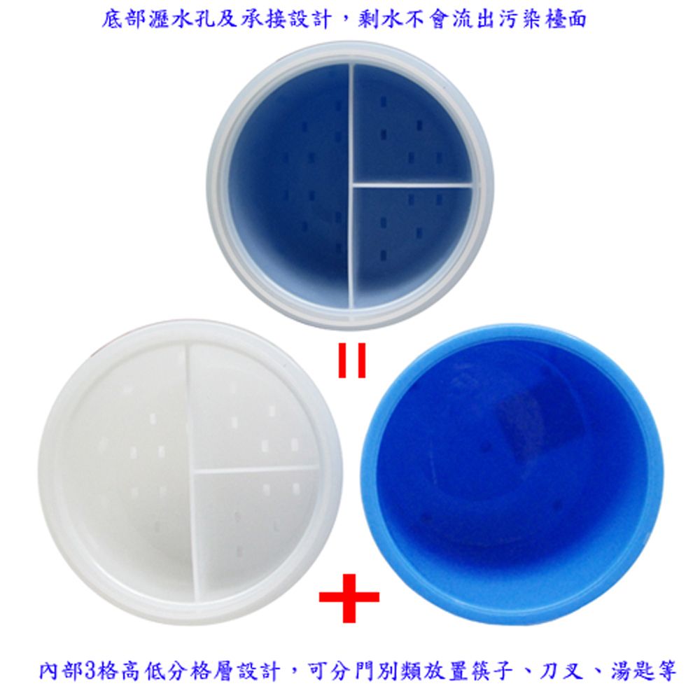 月陽 台灣製造大型大容量餐具筷盒筷架整理架瀝水架(900120)