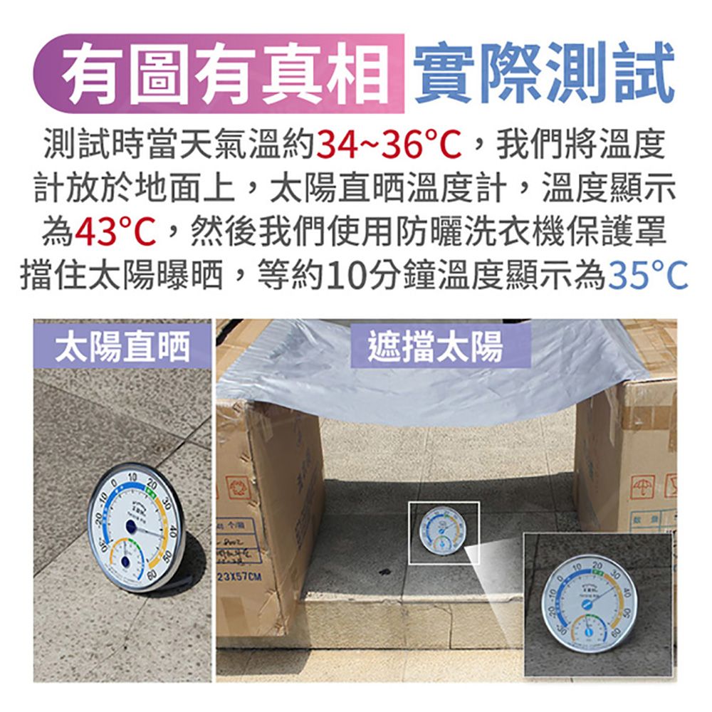  防曬洗衣機保護罩 M號 防曬套 直立式洗衣機套