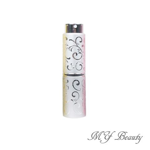 MYBeauty 香水旋轉填充瓶-牡丹雕花(銀)-15ml