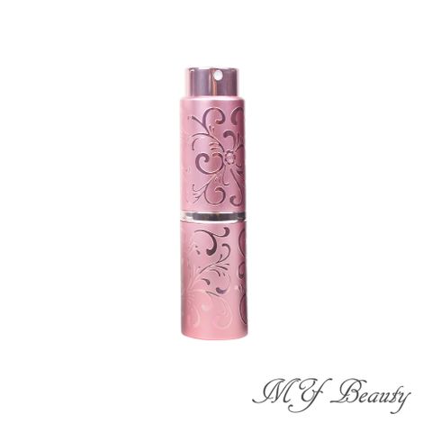 MYBeauty 香水旋轉填充瓶-牡丹雕花(粉)-15ml