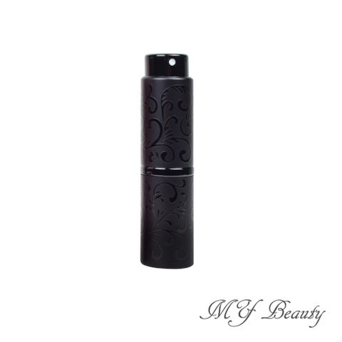 MYBeauty 香水旋轉填充瓶-牡丹雕花(黑)-15ml