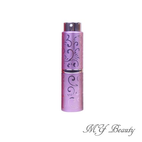 MYBeauty 香水旋轉填充瓶-牡丹雕花(紫)-15ml