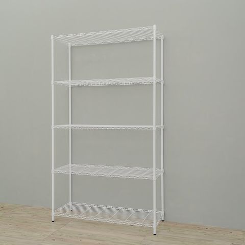 【youneed 優尼德】加強防鏽白120X45X210 五層鐵力士架(鍍鉻架/電器架/收納架)