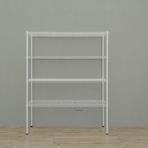 【youneed 優尼德】加強防鏽白120X45X150 四層鐵力士架(鍍鉻架/電器架/收納架)