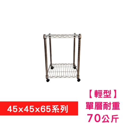 【我塑我形】45 X 45 X 65 cm 二層附輪收納式鐵力士架 波浪架 鐵架 置物架 展示架