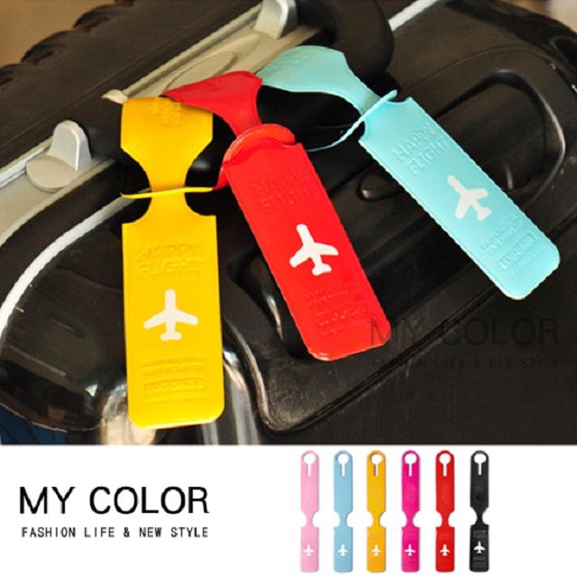 My Color 【6入】PVC行李吊牌 托運牌 識別證 行李箱 登機牌 出國 旅行必備 登記吊牌【P123】