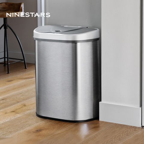 【NINESTARS納仕達】智慧型特大雙槽分類自動感應不鏽鋼垃圾桶-70L