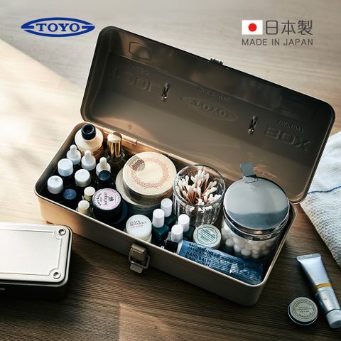 【日本TOYO】Y-350 日製山型提把式鋼製單層工具箱 (36公分/收納箱/手提箱)