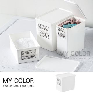 MY COLOR 日式極簡加蓋收納盒 (C窄款) 整理盒 收納桶 塑料盒 冰箱 掀蓋 置物盒【Z076】