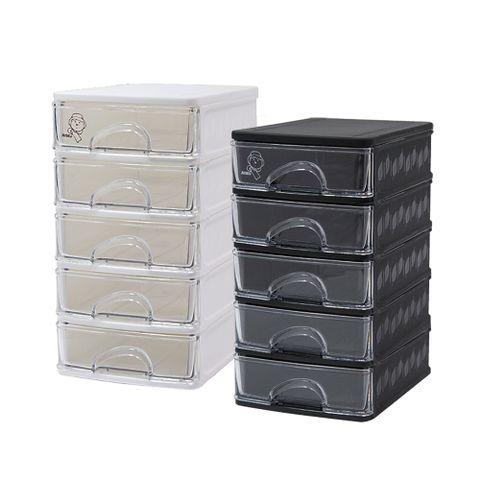 簡約風五層收藏盒/抽屜盒/文具收納盒-2色可選