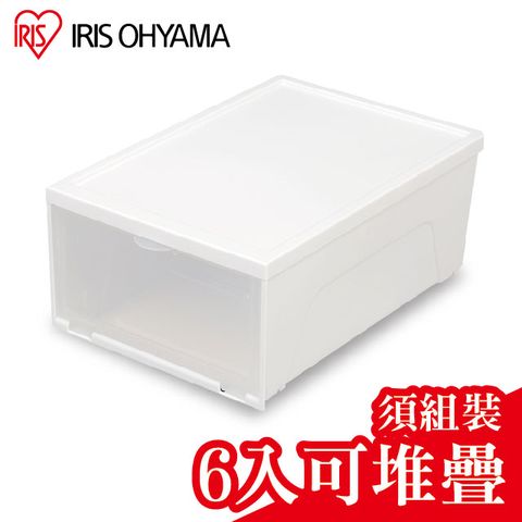 【IRIS OHYAMA】透明收納鞋盒 NSB340 6組裝