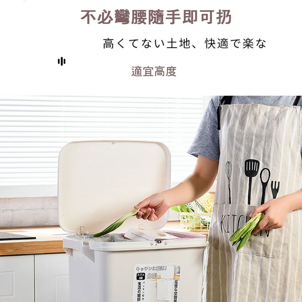isona 48L 三層雙蓋垃圾桶 腳踏式按壓 分類垃圾桶 (垃圾桶)