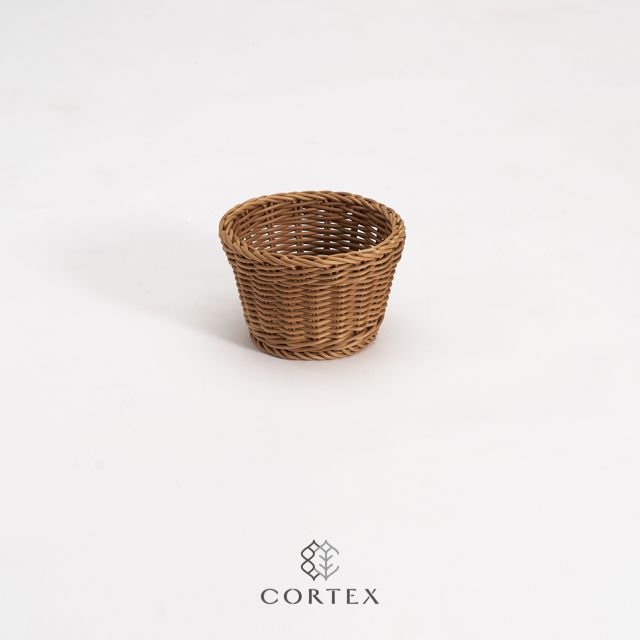 CORTEX  編織籃 圓型籃W14 卡其色