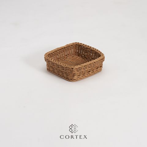 CORTEX 編織籃 方型籃W17 卡其色