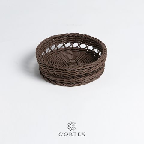 CORTEX 編織籃 中空圓型 W20 深咖啡色