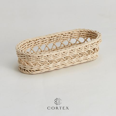 CORTEX 編織籃 中空橢圓型 W28 米白色
