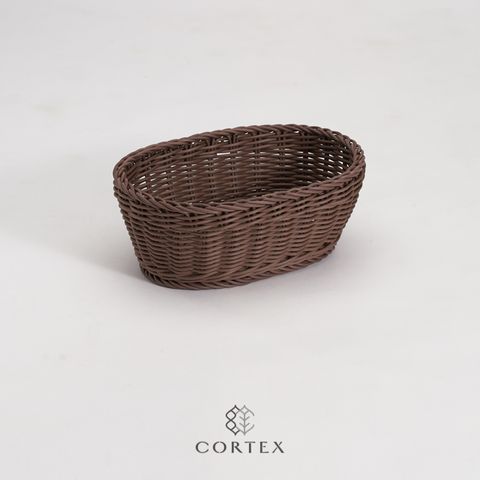 CORTEX 編織籃 橢圓籃W28 深咖啡色