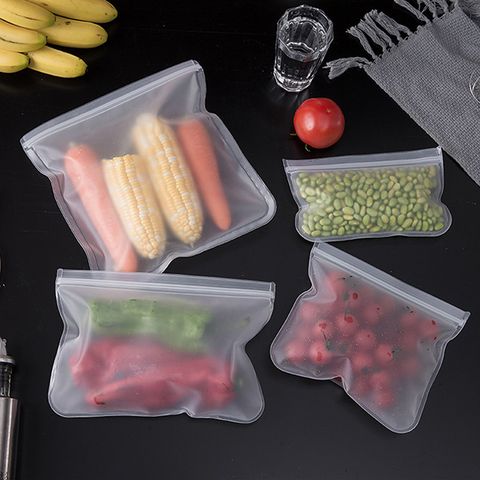 【荷生活】EVA透明食物保鮮袋 水果蔬菜食物密封袋 環保袋-小號單入