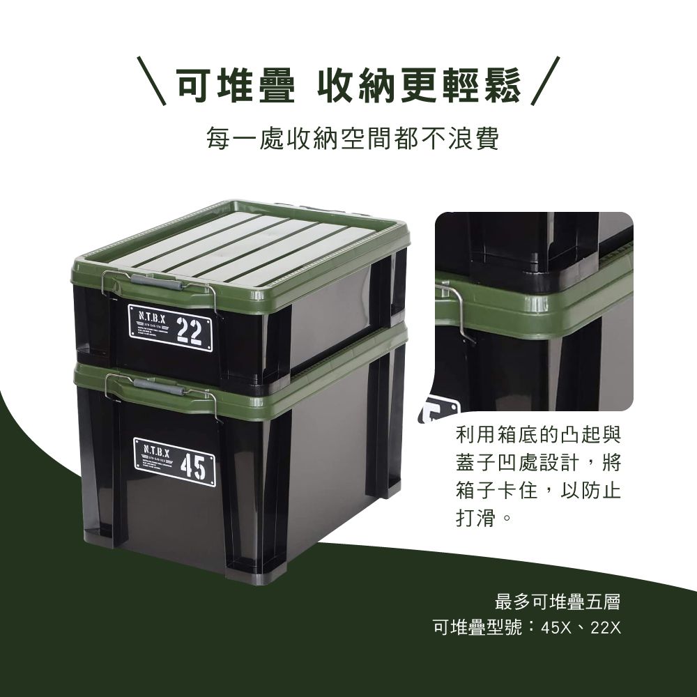 JEJ 日本ASTAGE 22X工業風可疊式收納箱(23L) - PChome 24h購物