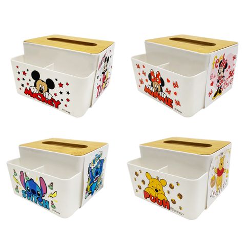 迪士尼Disney 木質造型分隔收納盒 面紙盒 置物盒