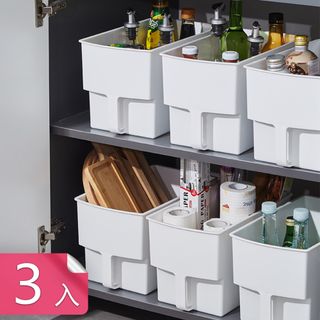 【荷生活】加厚款大容量櫥櫃櫥下收納盒 雜物玩具整理盒 抽屜式分類盒-3入