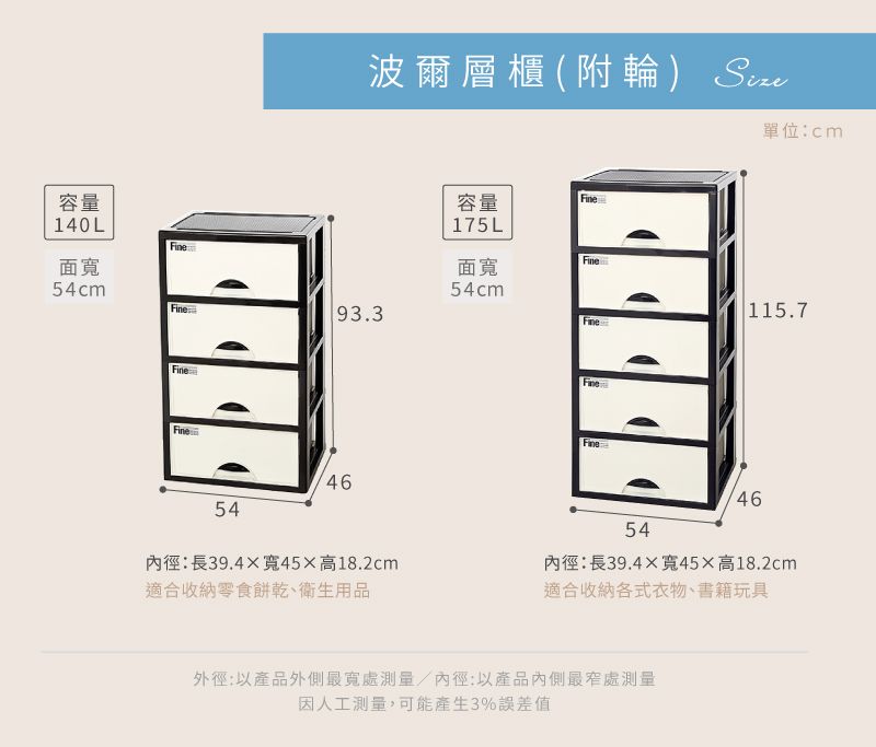 波爾四層櫃(附輪) - PChome 24h購物