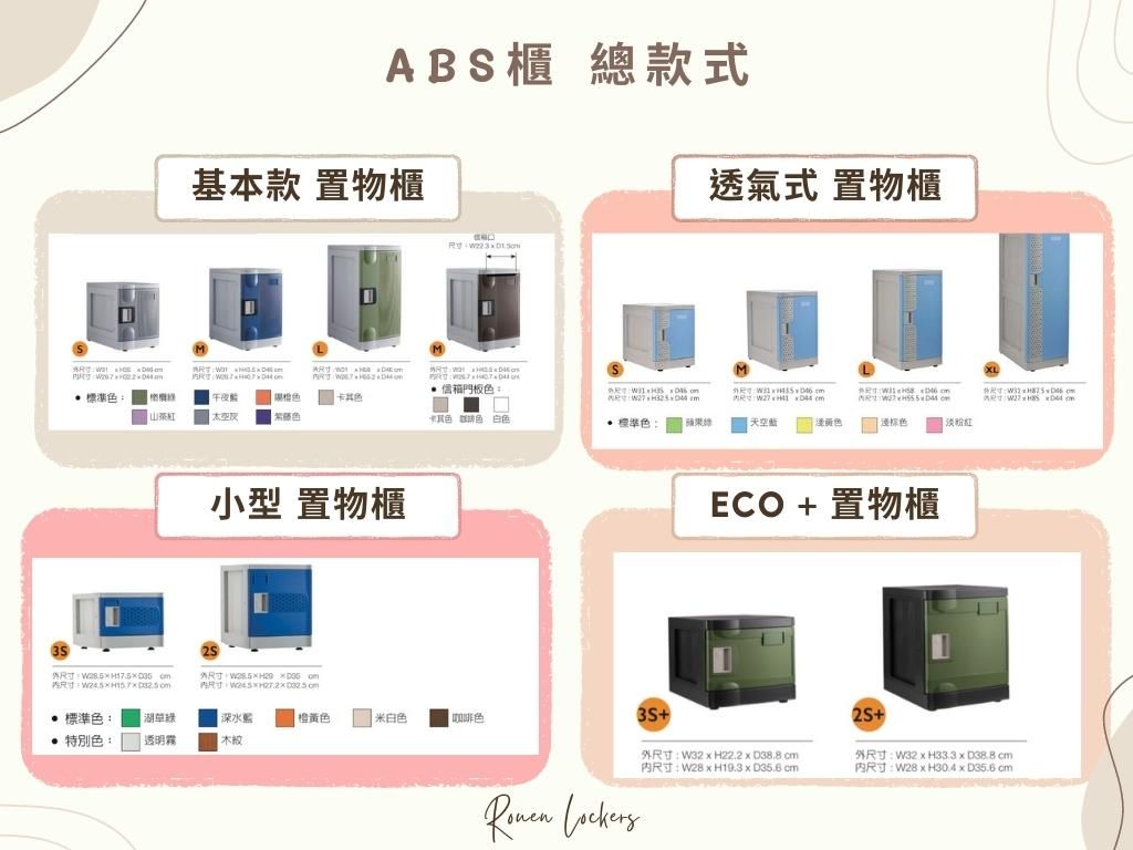 ABS櫃 總款式基本款 置物櫃透氣式 置物櫃       信箱門板標準午夜         山茶紅色卡其色 標準色天空黃色标色小型 置物櫃     尺寸H27.2 標準色:湖深水黃色米白色咖啡色+色:透明 ECO + 置物櫃 外尺寸:W32H22.2D38.8cm尺寸:W28H19.3D35.6 cm+外尺寸:W32H33.3D38.8cm内尺寸:W28x H30.4D35.6 cm