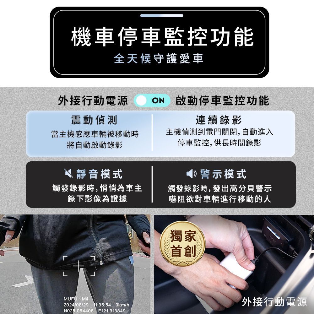 MUFU 機車行車記錄器 M4黑盒子(贈32GB記憶卡)