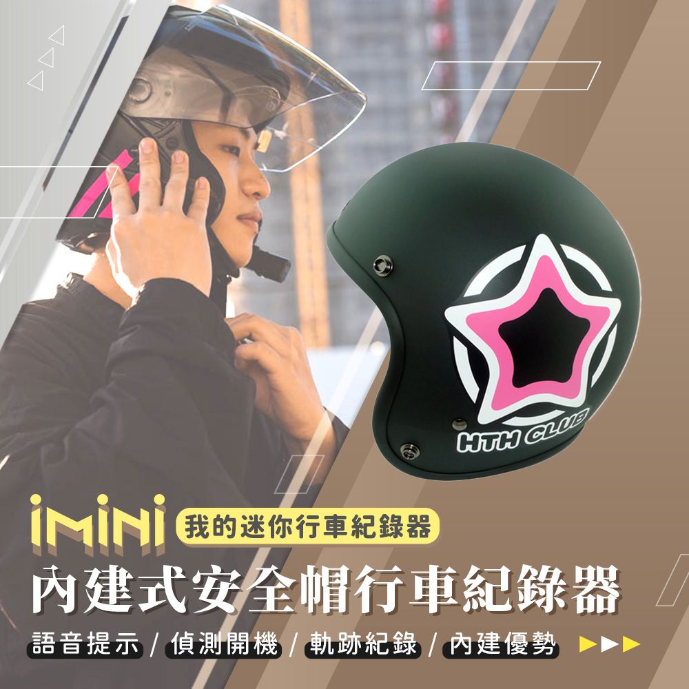  【iMini】iMiniDV X4C 幸運星 H15 內建式安全帽行車記錄器(紀錄器 高畫質 語音提示 防水 防塵)