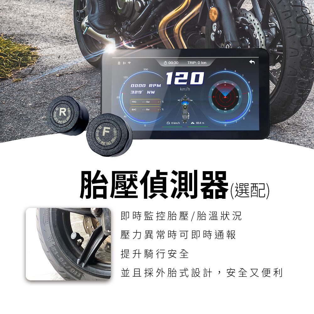 LOOKING 錄得清 卡普雷行車導航機車CarPlay含胎壓版