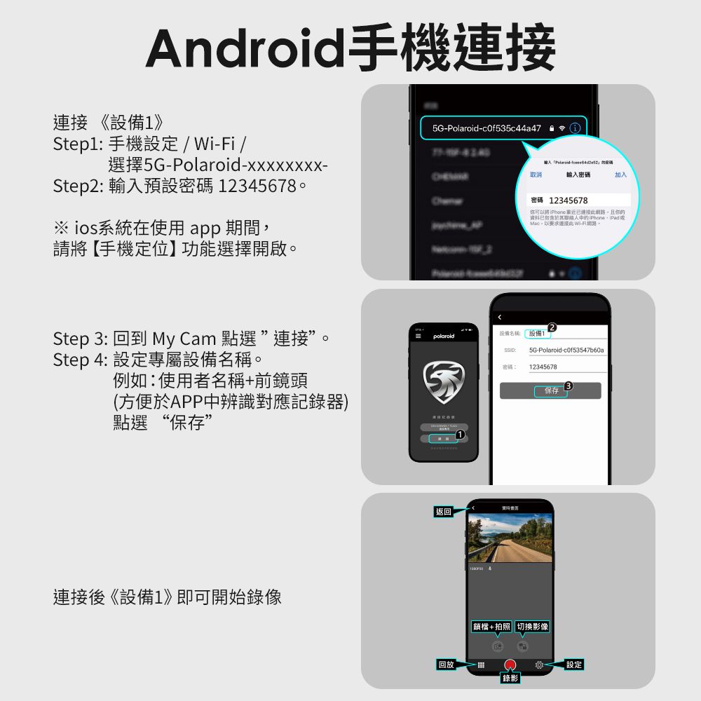 Polaroid 寶麗來 MS022WG雙鏡雙顯機車行車記錄器 綽號骰子機-內附32G卡 行車紀錄器