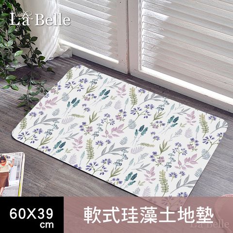 La Belle 義大利《芳草菲菲》抗菌可水洗軟式珪藻土強效吸水地墊 60*39CM