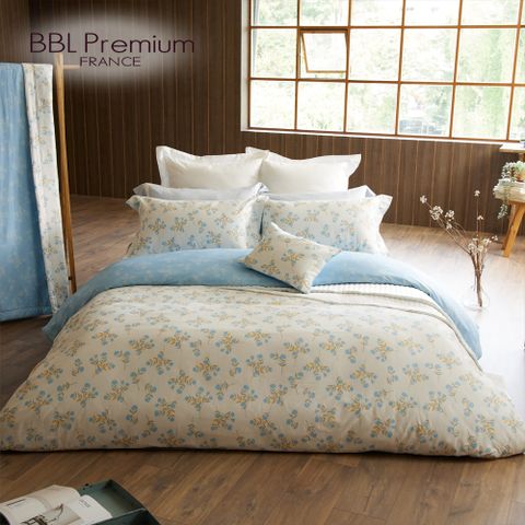 【BBL Premium】100%長纖細棉印花床包被套組-浪漫風信子(加大)