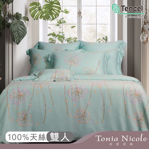 【Tonia Nicole 東妮寢飾】戀戀愛情花環保印染100%萊賽爾天絲被套床包組(雙人)