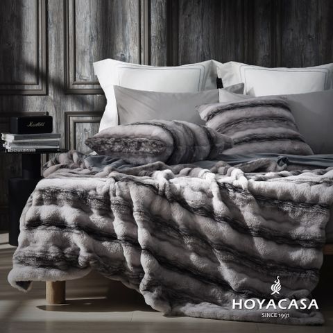 HOYACASA  慕雪頂級仿兔毛絨毯(150x210cm)