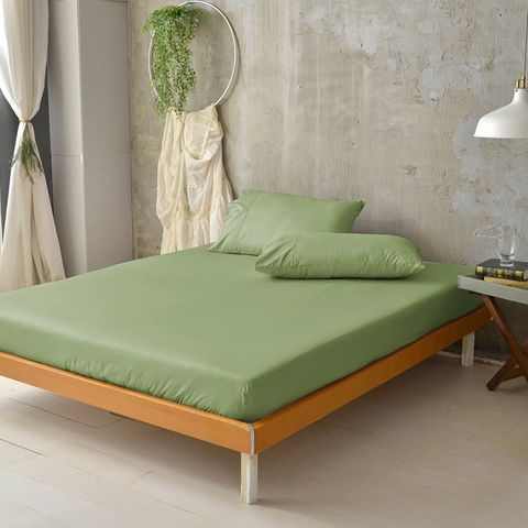 澳洲Simple Living 單人300織台灣製純棉床包枕套組(橄欖綠)