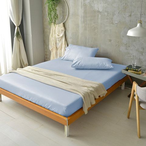 澳洲Simple Living 雙人300織台灣製純棉床包枕套組(海洋藍)