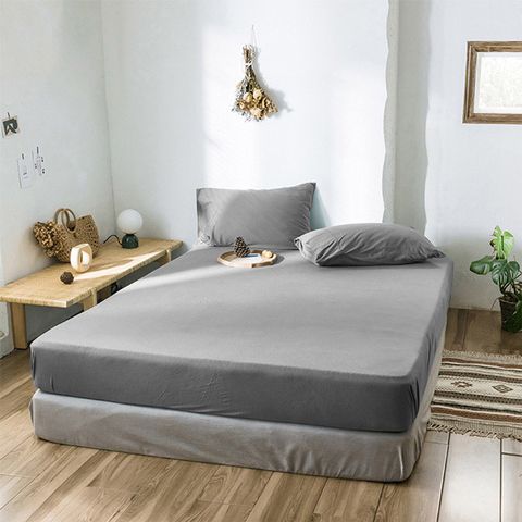 澳洲Simple Living 加大300織台灣製純棉床包枕套組(氣質灰)