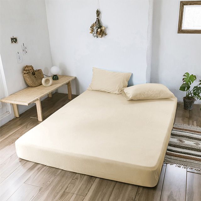 Simple Living 澳洲 加大300織台灣製純棉床包枕套組(典雅米)