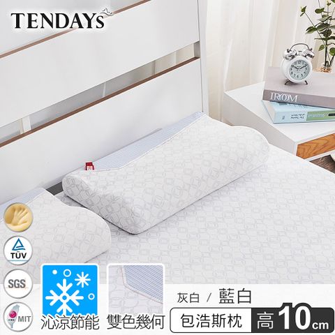 TENDAYS 包浩斯紓壓枕(10cm藍白)高