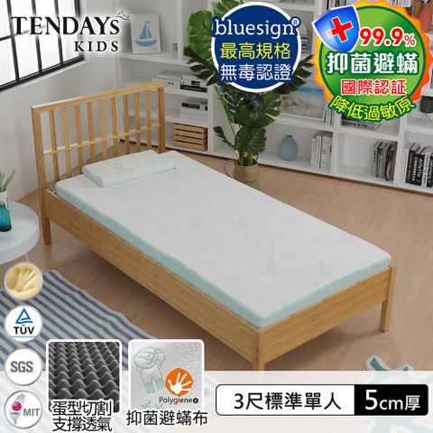 TENDAYS 珊瑚海兒童護脊床墊(3尺標準單人5cm厚記憶床)