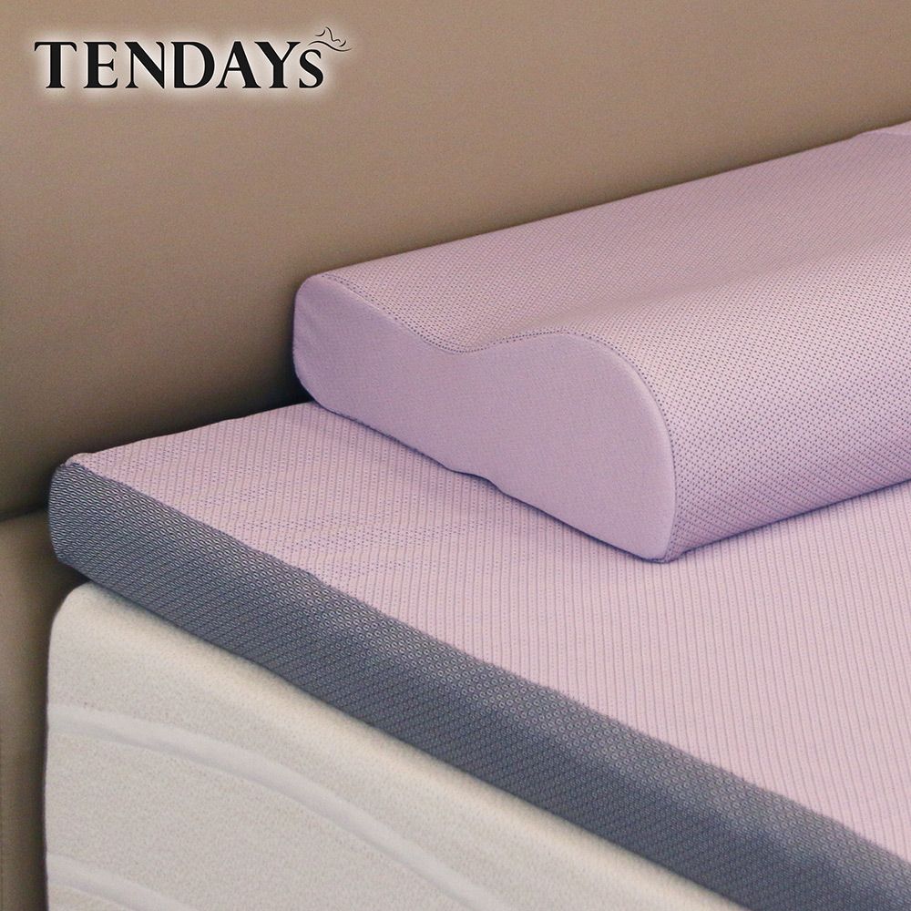 TENDAYS  玩色柔眠記憶床3尺5.5cm厚(薰衣紫)(買床送枕)