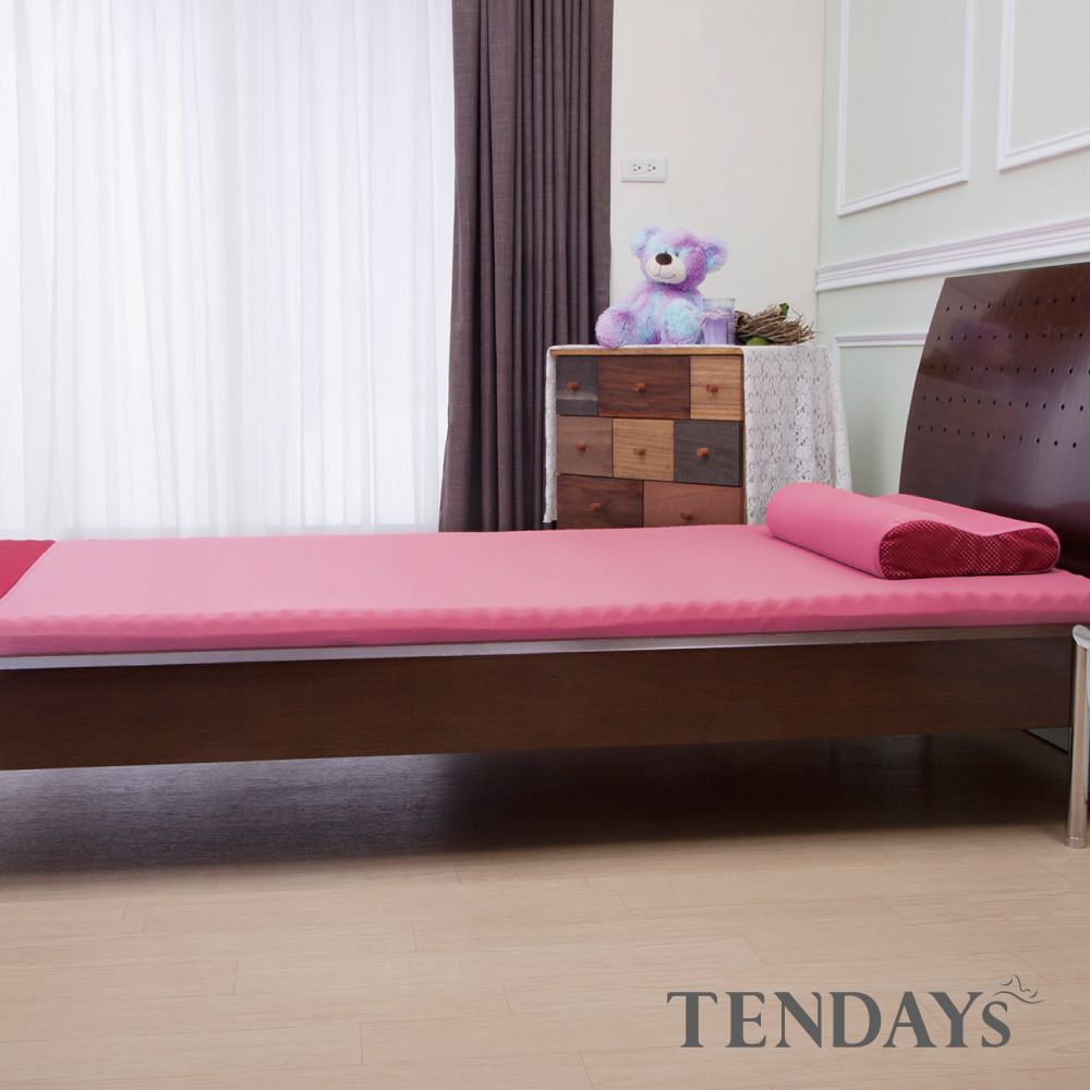 TENDAYS 玩色柔眠記憶床墊3尺標準單人(乾燥玫瑰 5.5cm高薄墊)(可捲收 減壓床墊)
