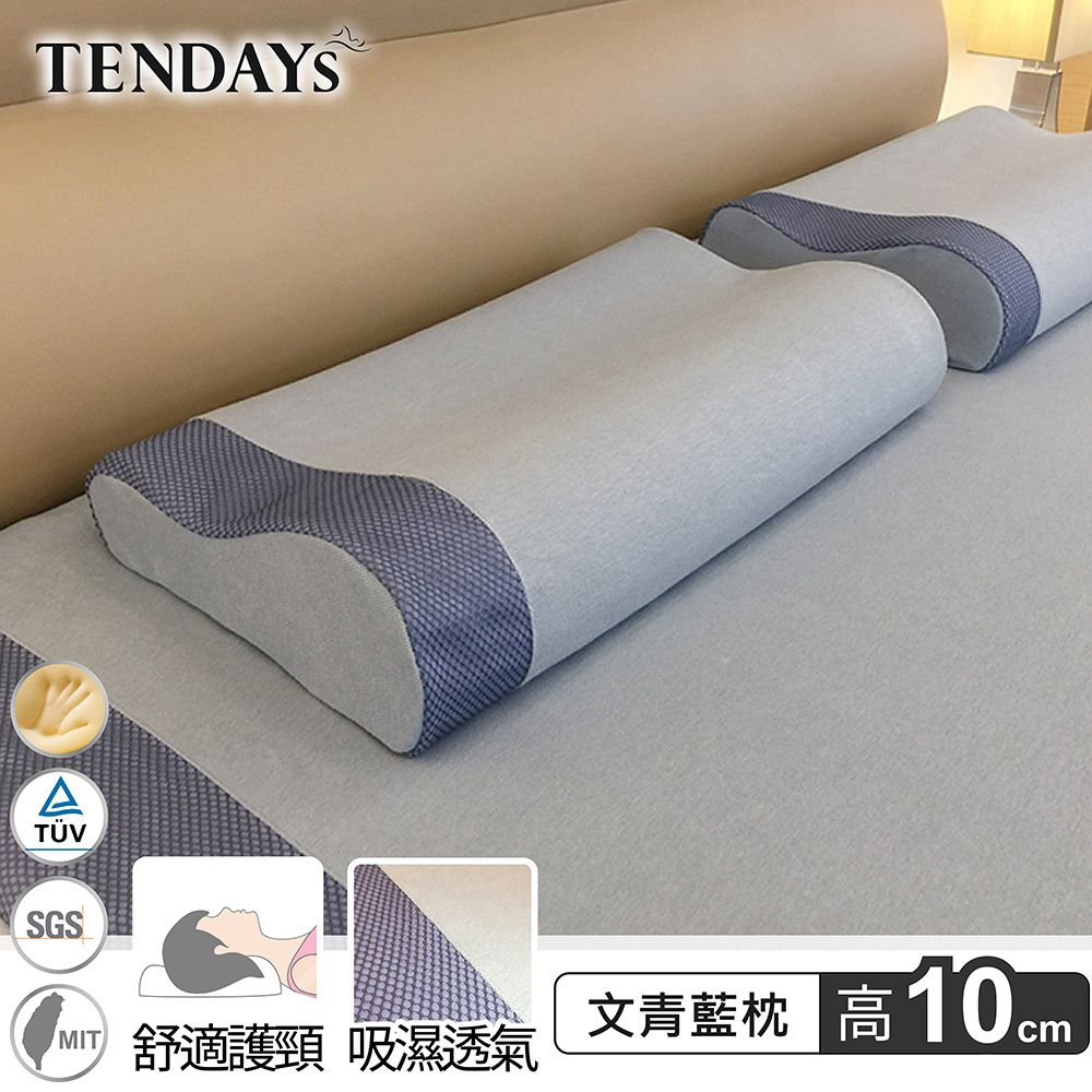 TENDAYS   玩色柔眠枕(文青藍)10cm高