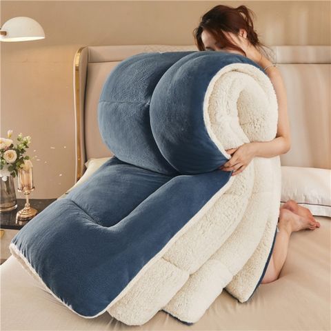冬季加厚牛奶絨被子 羊羔絨冬被 180x220cm單雙人被褥 