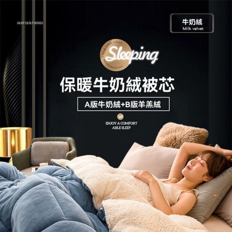 冬季加厚牛奶絨被子 羊羔絨冬被  220x240cm單雙人被褥 