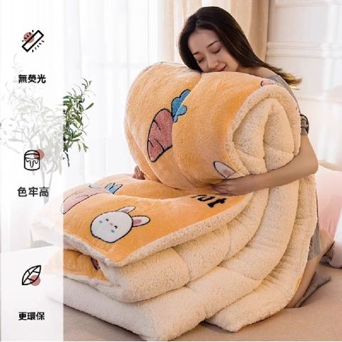 【臻品購】秋冬被子 羊羔絨毛毯 冬季加厚蓋毯 午睡毯 珊瑚絨法蘭絨小毯子 沙發毯 多色可選 200*230cm