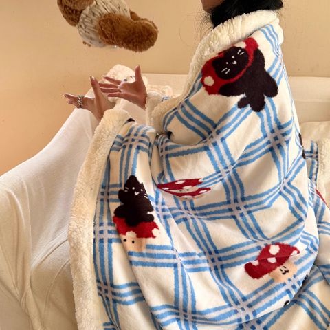 【臻品購】冬季牛奶絨毛毯 午睡辦公室午休毯 羊羔沙發毯子 加厚空調蓋毯 披肩毯 多色可選 200*230cm