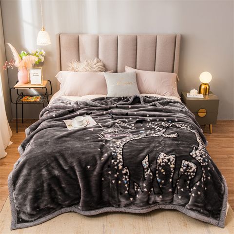 【暢麥】毛毯 午睡毯 加絨 午睡蓋毯 單人 宿舍 學生珊瑚法 蘭絨  200*230cm 細膩軟糯 加厚保暖