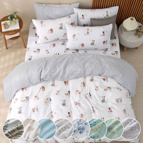 鴻宇 100%精梳棉 雙人特大薄被套8x7尺 多款任選